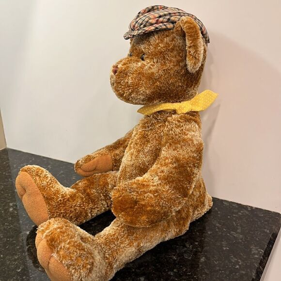 Brown Teddy with Cap & Neck Scarf. Size 16” - Picture 3 of 5